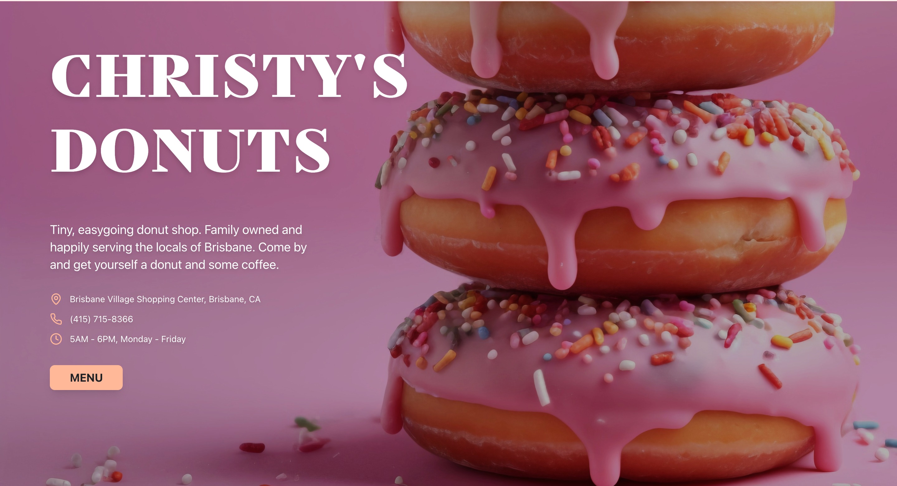 Christy's Donuts Website