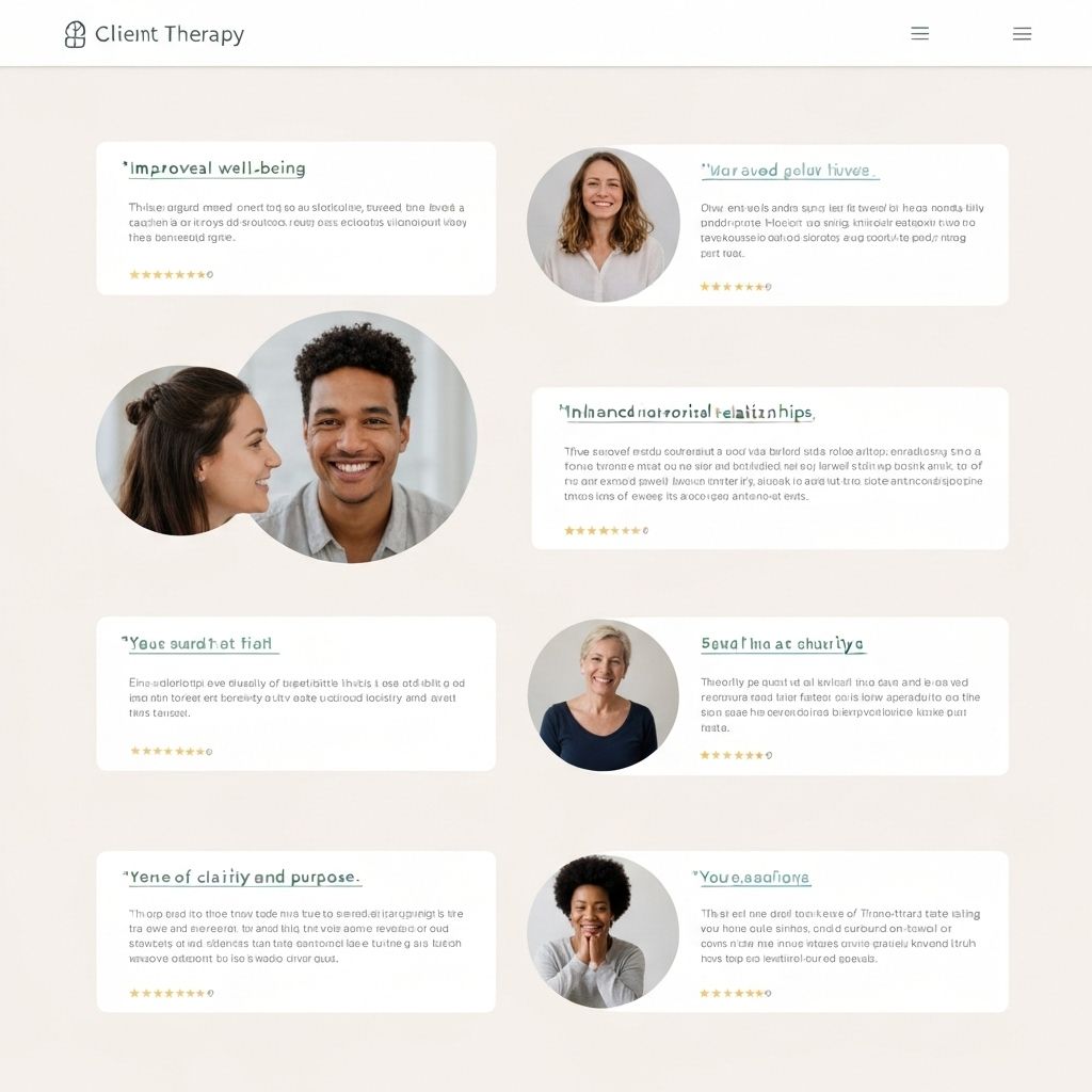 Client testimonials section